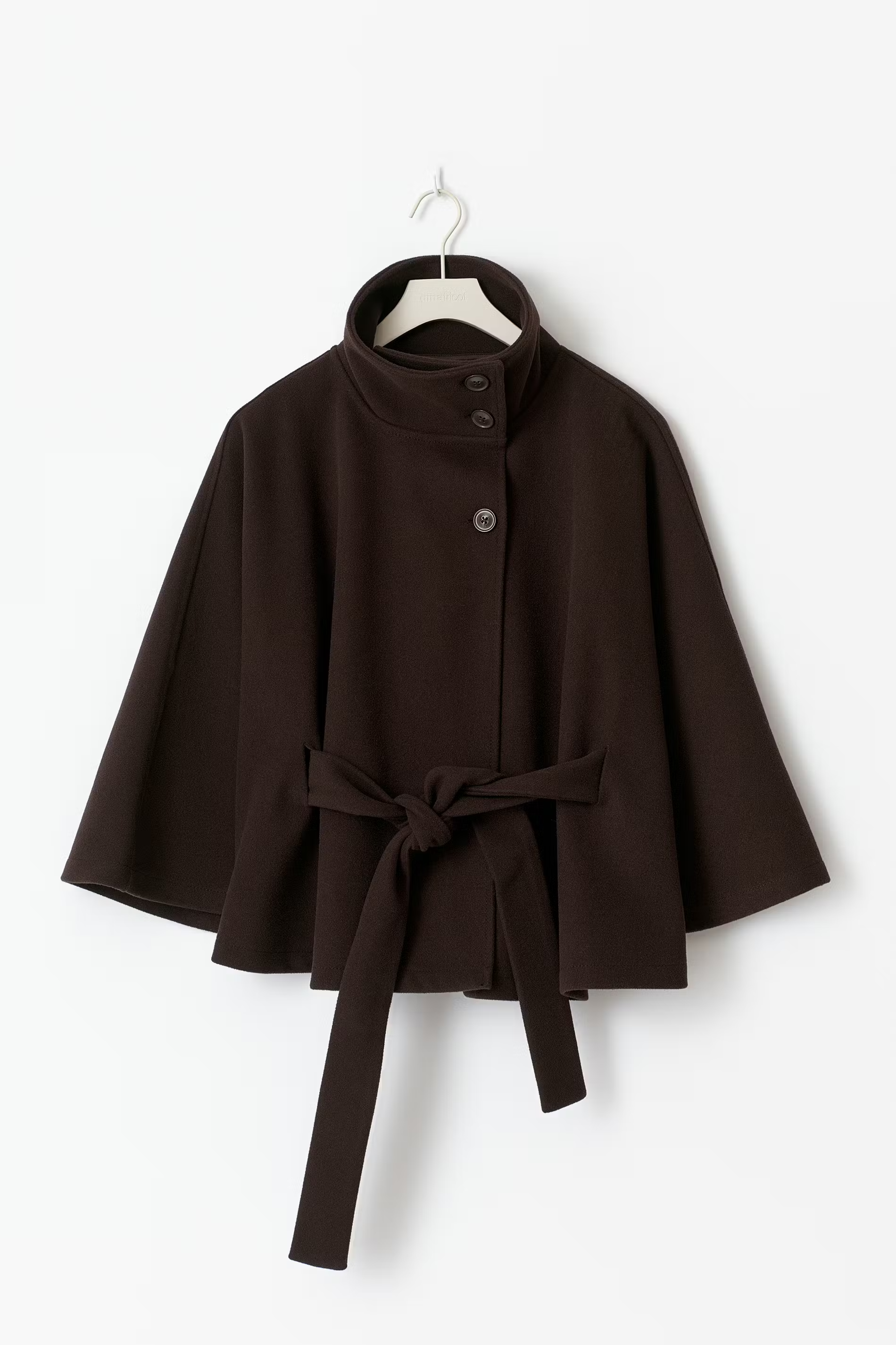 Loreza Cape Coat | Elegant Women’s Coat with Belt & High Collar