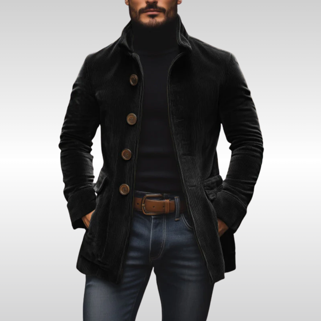 William™ | Ribbed High-Elegance Coat