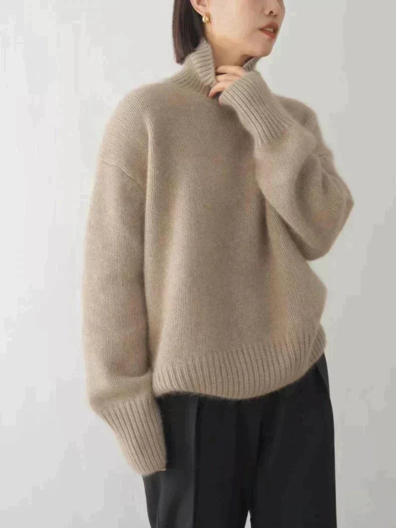 Isabella High Neck Cashmere Sweater