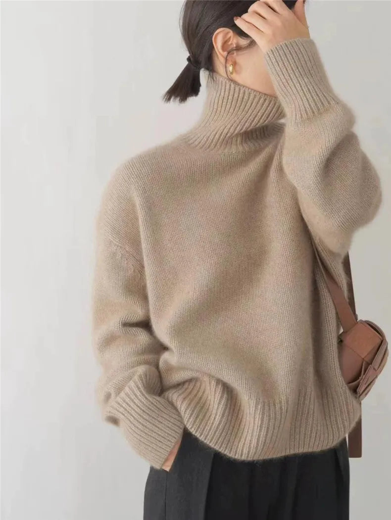Isabella™ | High Neck Cashmere Sweater