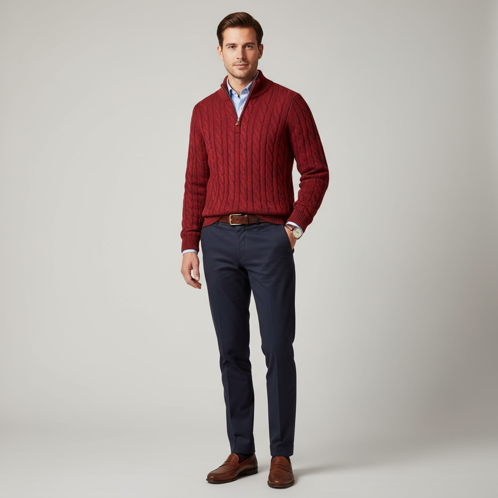 Noah™ | Casual Zip Neck Knit