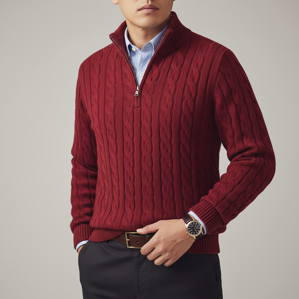 Noah™ | Casual Zip Neck Knit