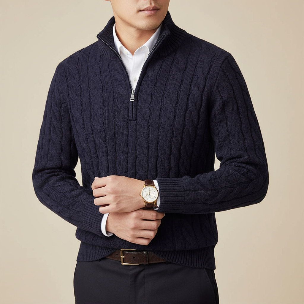 Noah™ | Casual Zip Neck Knit