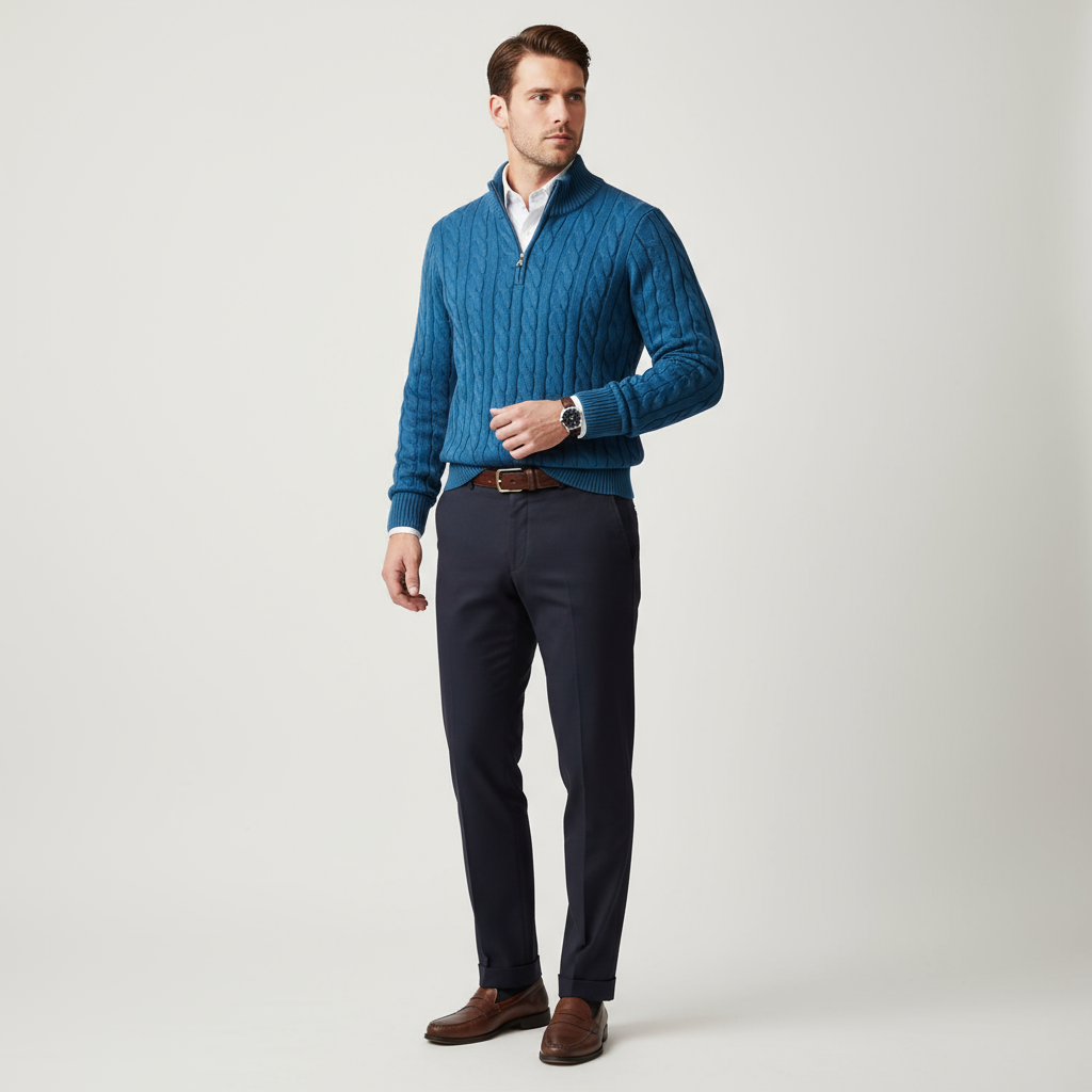 Noah™ | Casual Zip Neck Knit