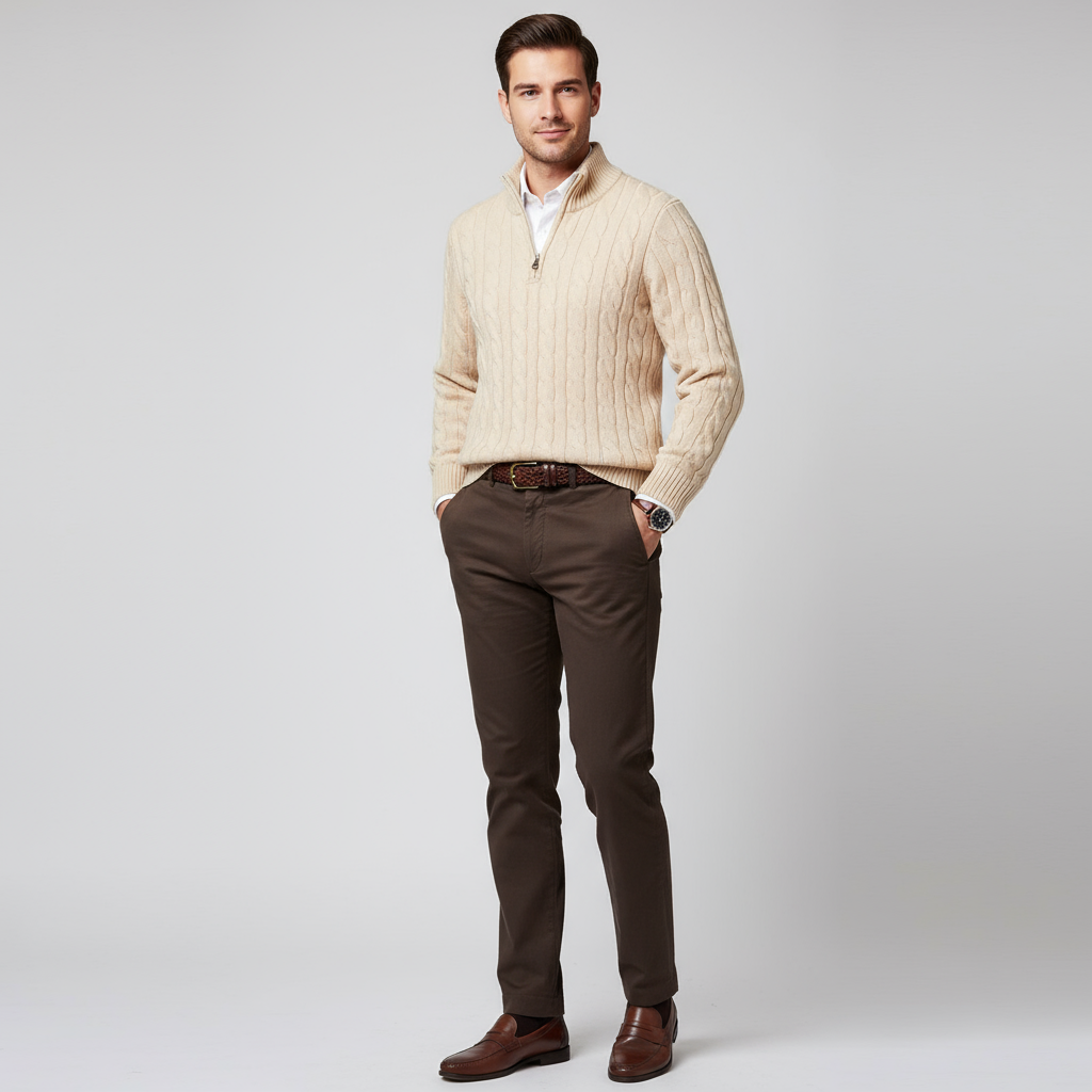 Noah™ | Casual Zip Neck Knit