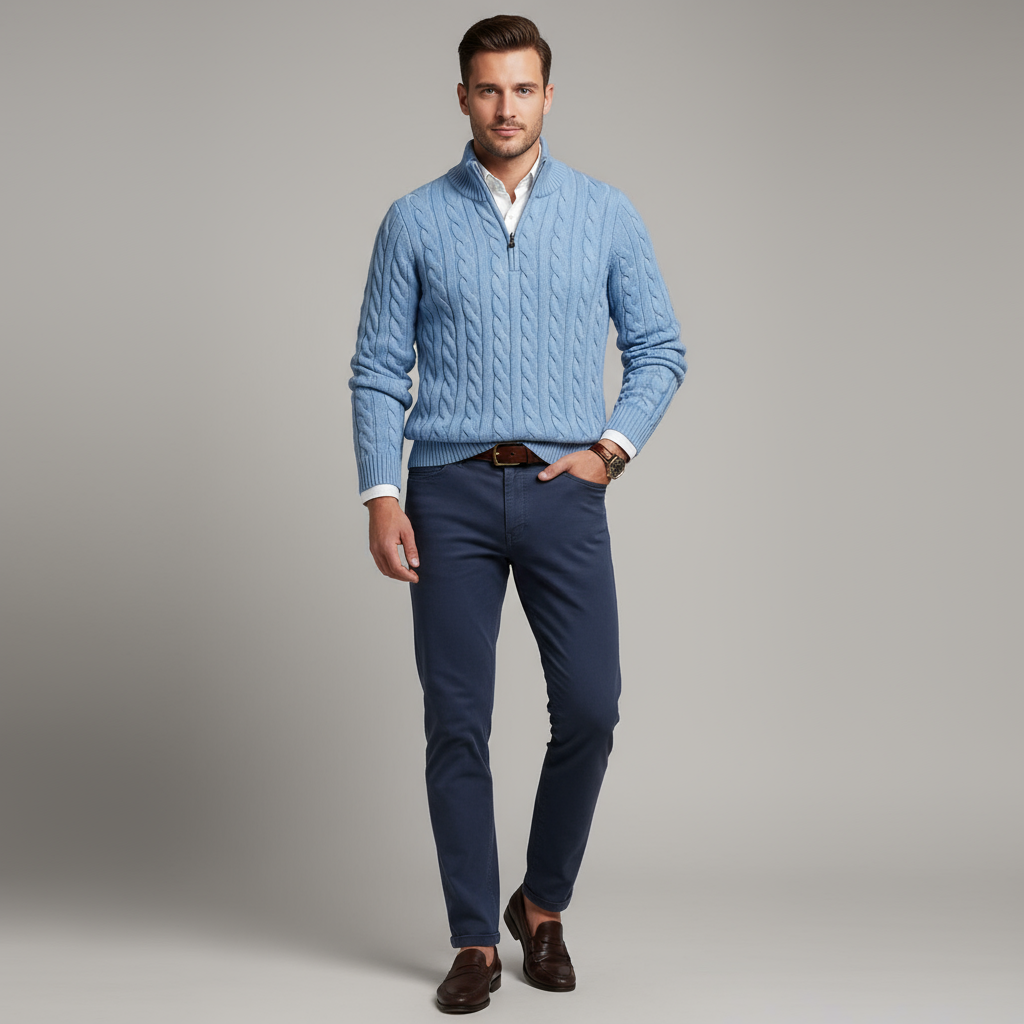 Noah™ | Casual Zip Neck Knit